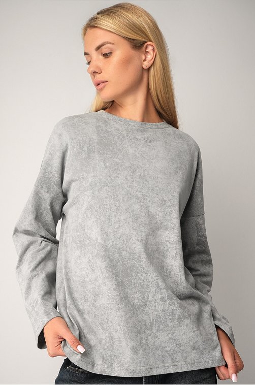 Женский лонгслив оверсайз Happyfox