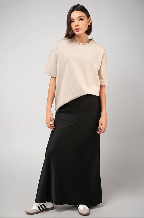 Женская футболка оверсайз из футера двухнитки Happyfox