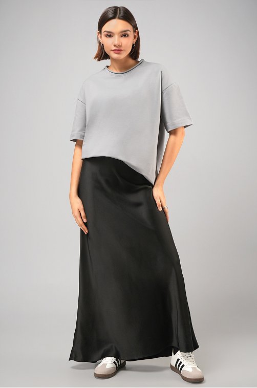 Женская футболка оверсайз из футера двухнитки Happyfox