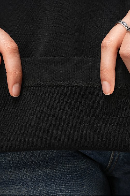 Женская футболка оверсайз из футера двухнитки Happyfox