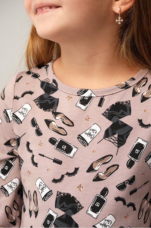 Хлопковое платье для девочки Happyfox