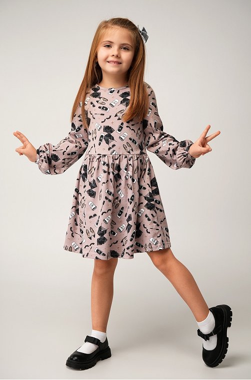 Хлопковое платье для девочки Happyfox
