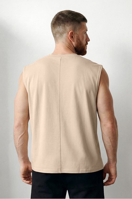 Мужская футболка оверсайз без рукавов Happyfox