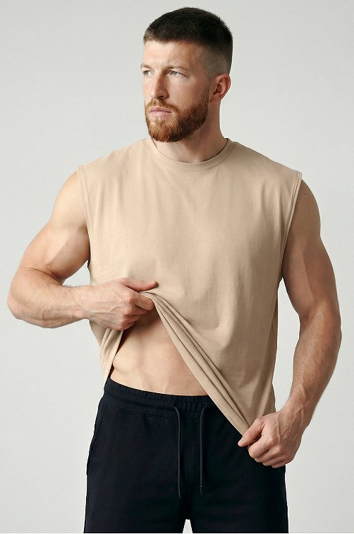 Мужская футболка оверсайз без рукавов Happyfox