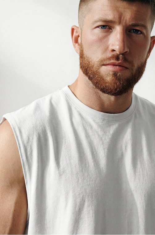 Мужская футболка оверсайз без рукавов Happyfox