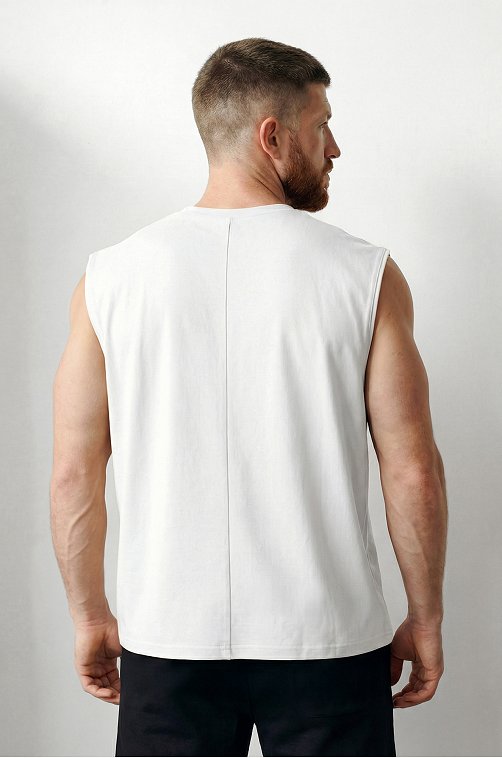 Мужская футболка оверсайз без рукавов Happyfox