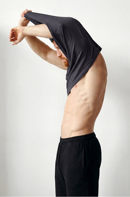 Мужская футболка оверсайз без рукавов Happyfox