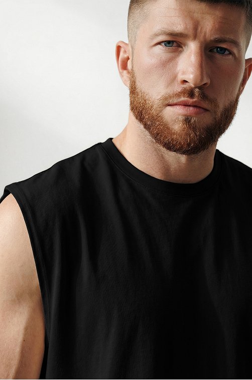 Мужская футболка оверсайз без рукавов Happyfox