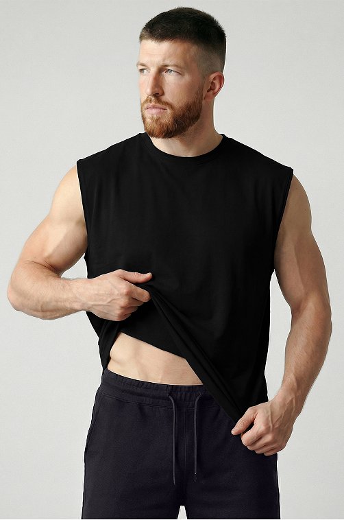 Мужская футболка оверсайз без рукавов Happyfox