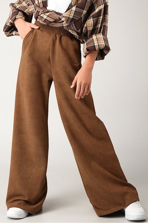 Брюки палаццо из футера для девочки Happyfox