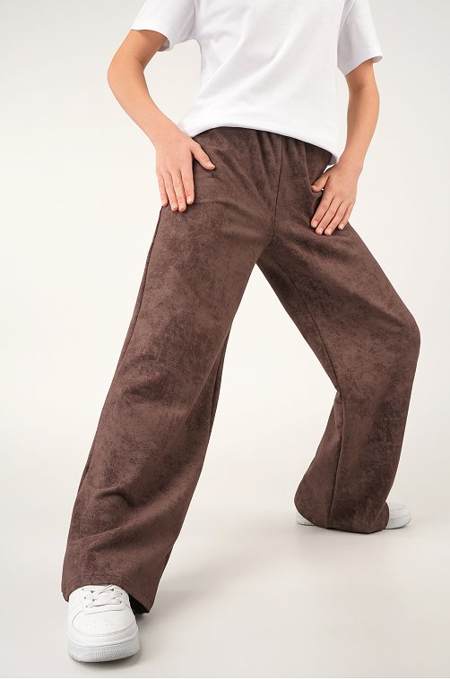 Брюки палаццо из футера для девочки Happyfox