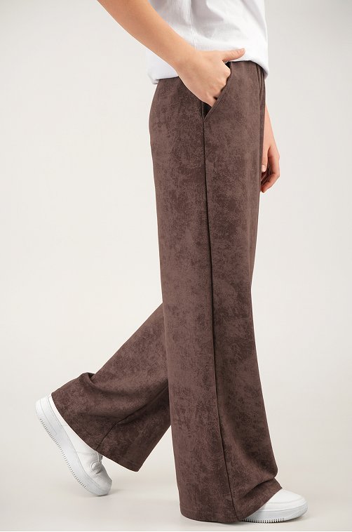 Брюки палаццо из футера для девочки Happyfox