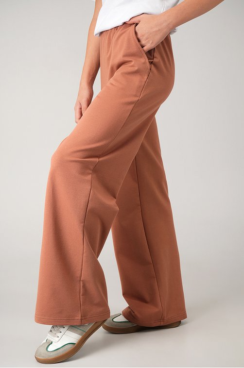 Брюки палаццо из футера для девочки Happyfox