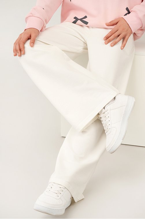 Брюки палаццо из футера для девочки Happyfox