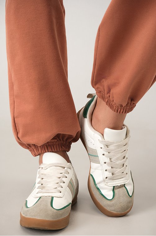 Брюки джоггеры из футера для девочки Happyfox