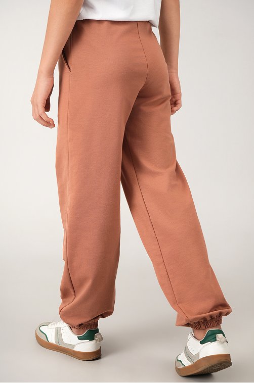 Брюки джоггеры из футера для девочки Happyfox