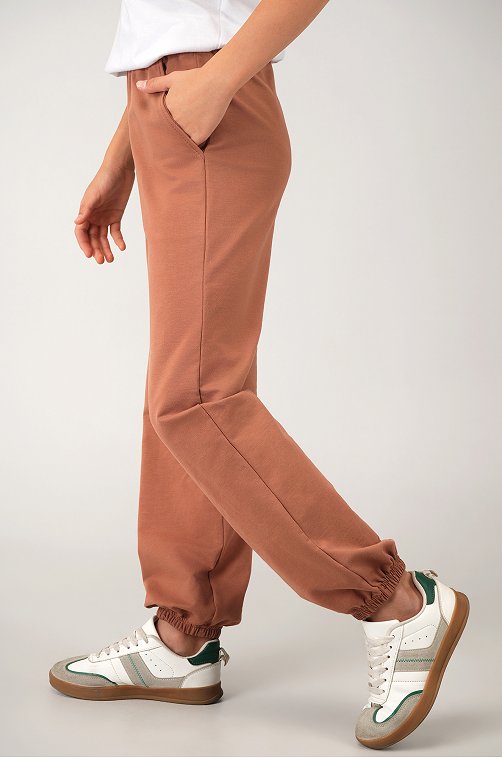 Брюки джоггеры из футера для девочки Happyfox