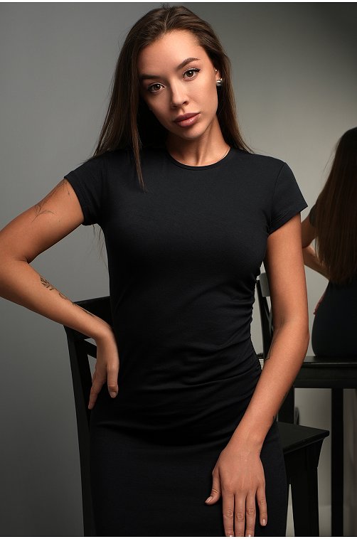 Женское облегающее платье с разрезом Happyfox