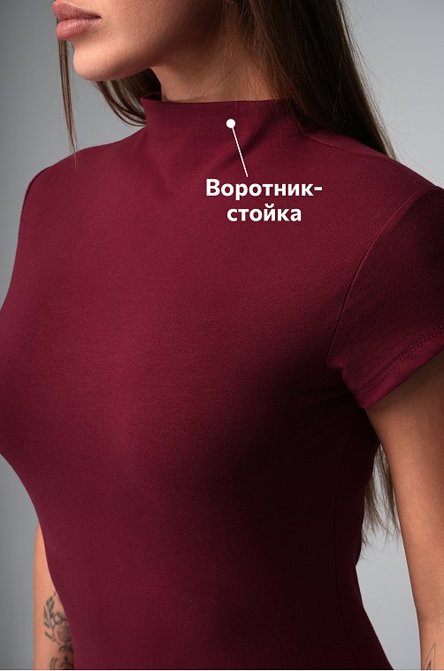 Женское платье с воротником-стойкой Happyfox