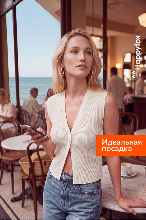 Женский топ вязаный лапша на пуговицах Happyfox