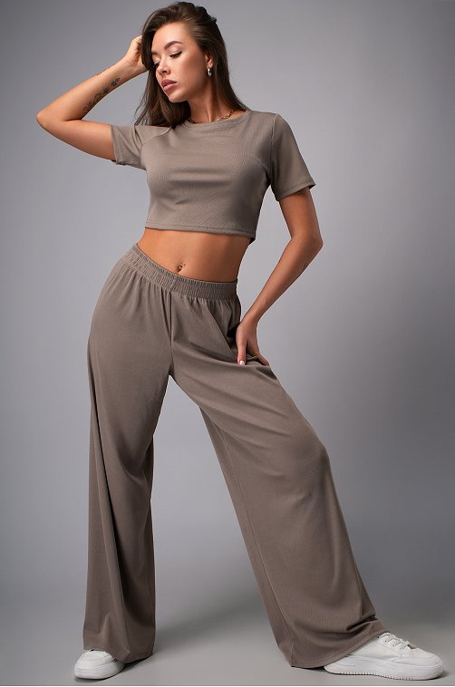 Женский летний костюм в рубчик Happyfox