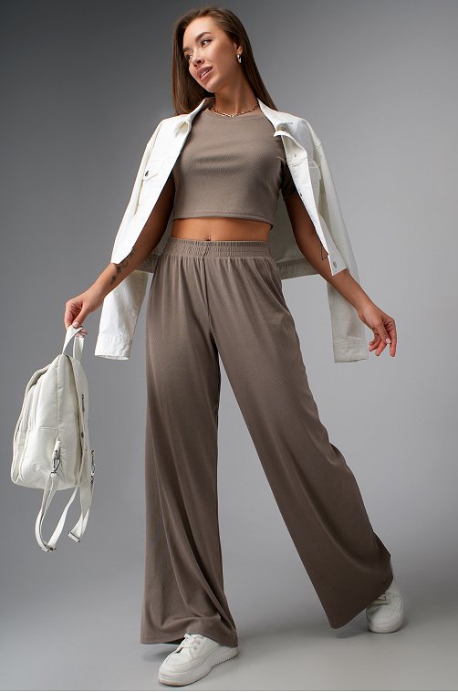 Женский летний костюм в рубчик Happyfox