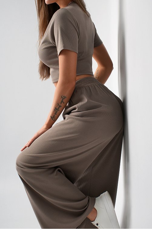 Женский летний костюм в рубчик Happyfox