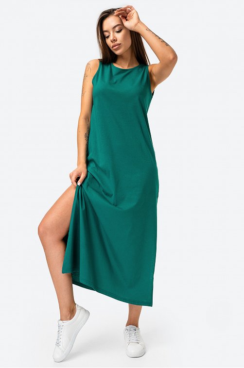Женское платье-майка Happy Fox 6689227 зеленый купить оптом в HappyWear.ru