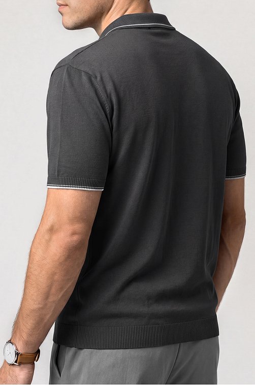 Мужская футболка-поло из вязаного трикотажа Happyfox