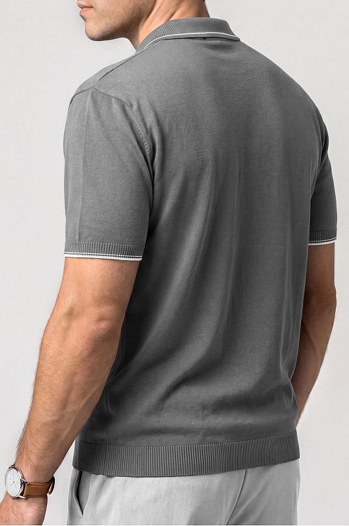 Мужская футболка-поло из вязаного трикотажа Happyfox