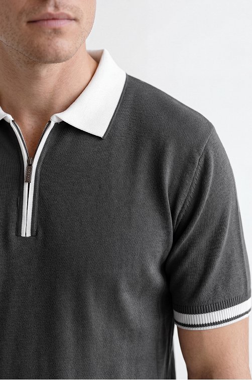 Мужская футболка-поло из вязаного трикотажа Happyfox