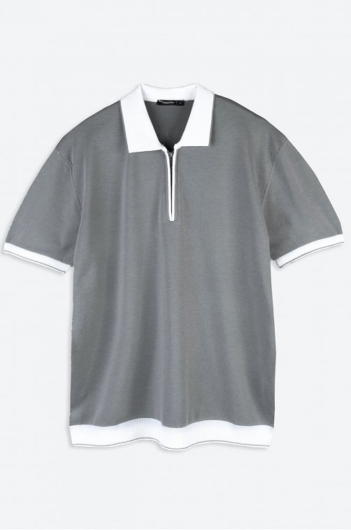 Мужская футболка-поло из вязаного трикотажа Happyfox