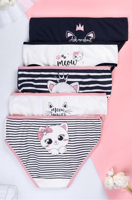  schoolgirl трусы Трусы для девочки 5шт. Happyfox 6694779 мультиколор купить оптом в  HappyWear.ru