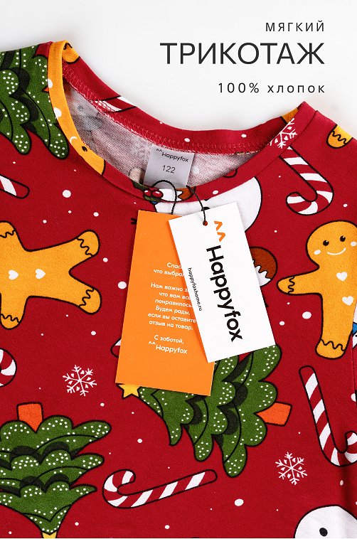 Детская новогодняя пижама Happyfox