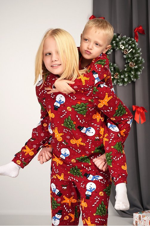 Детская новогодняя пижама Happyfox