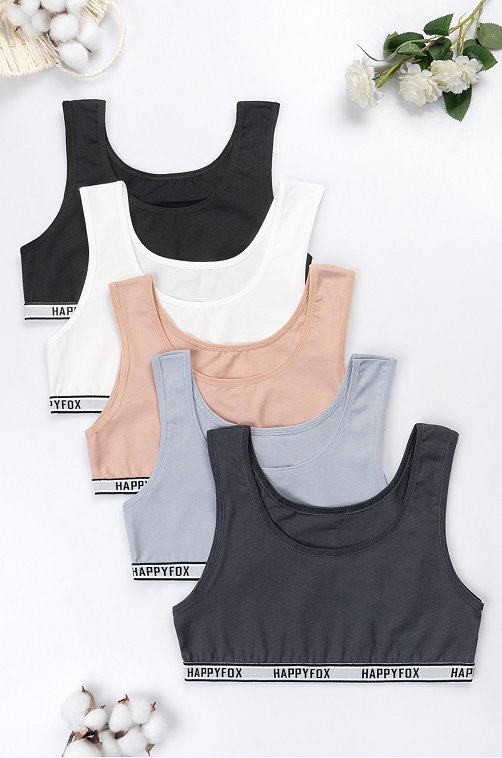 Майка-топ для девочки 5шт Happyfox