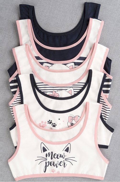 Майка-топ для девочки 5шт. Happyfox