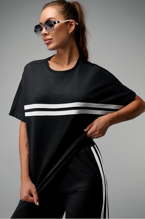 Женский костюм оверсайз из футера двухнитки Happyfox