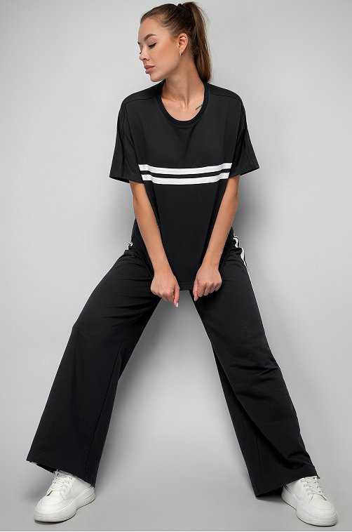 Женский костюм оверсайз из футера двухнитки Happyfox