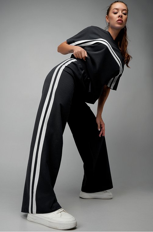 Женский костюм оверсайз из футера двухнитки Happyfox