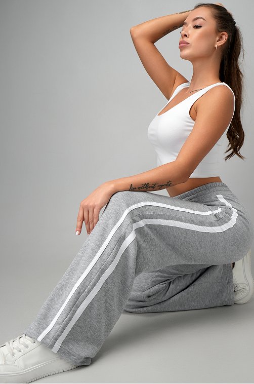Женские брюки из футера двухнитки Happyfox