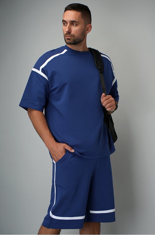 Мужской костюм оверсайз из футера двухнитки Happyfox