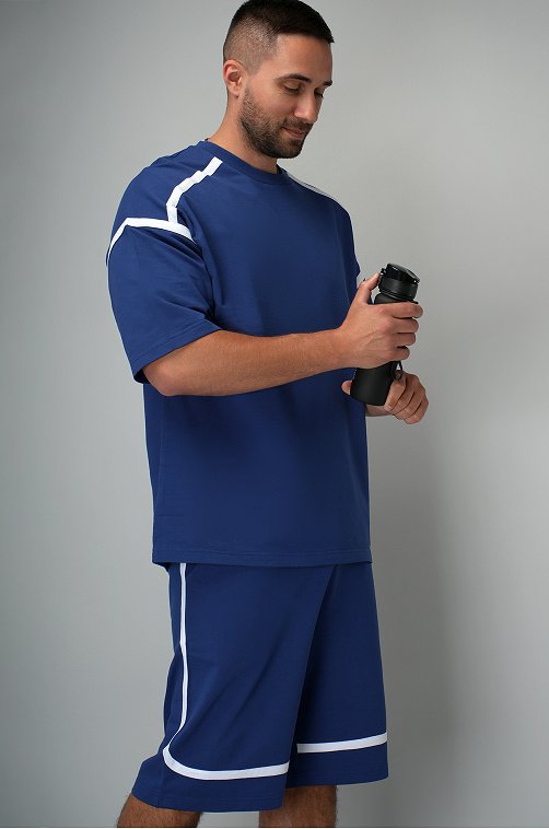 Мужской костюм оверсайз из футера двухнитки Happyfox