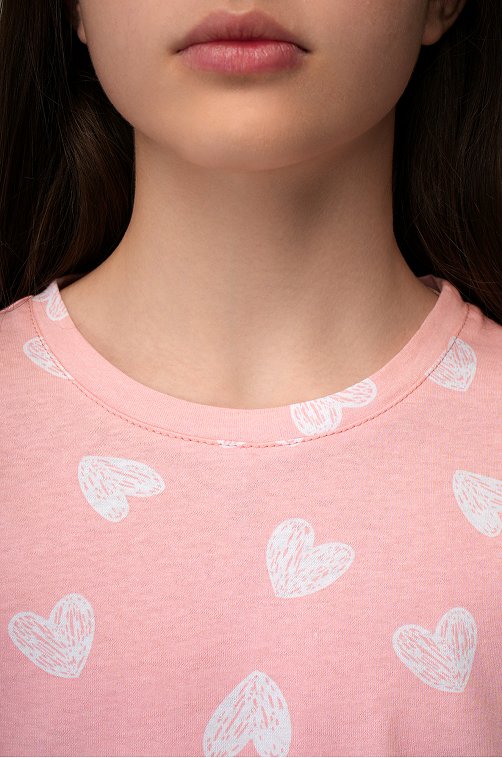 Хлопковая пижама для девочки с шортами Happyfox