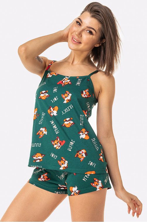Женская пижама с шортами Happy Fox