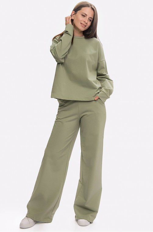 Женский костюм из футера двухнитки с брюками-палаццо Happy Fox