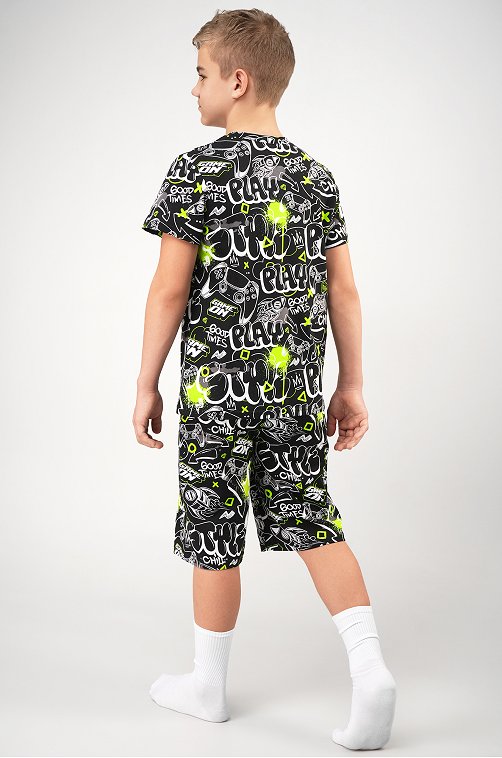 Хлопковый костюм для мальчика Happyfox