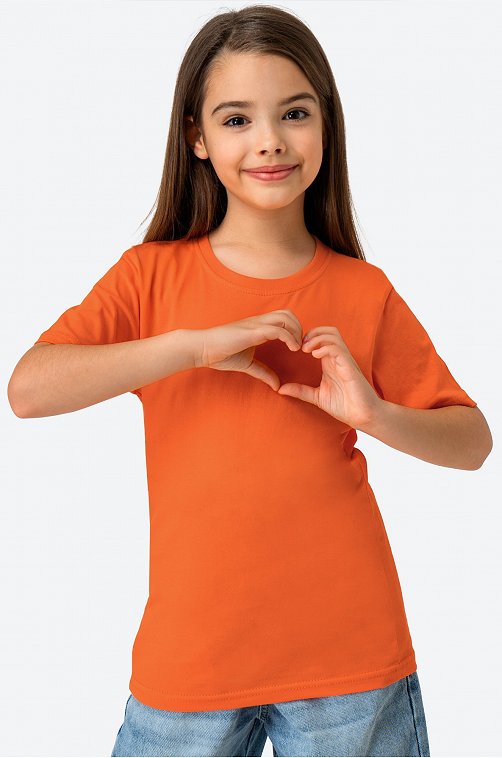 Детская однотонная футболка Happy Fox