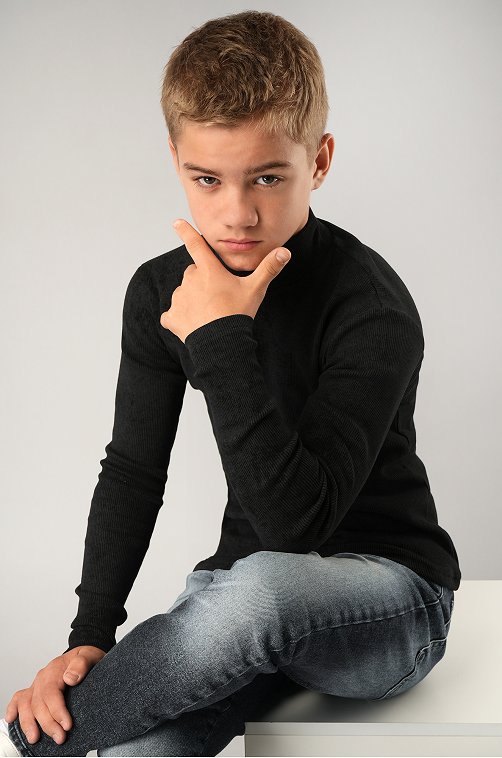 Детская базовая водолазка в рубчик Happyfox