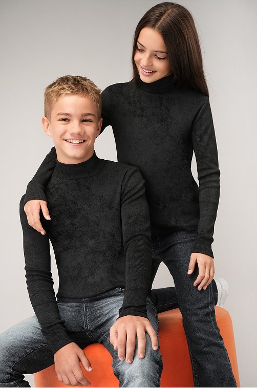 Детская базовая водолазка в рубчик Happyfox